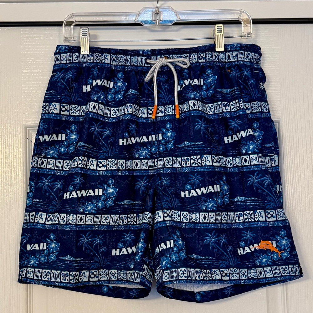 Tommy Bahama Naples Postcard Paradise Hawaii Bathing Suit Size M NWT